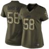 Cheap Thomas Davis Sr Panthers Women Jersey From China Olive Salute To Service #58