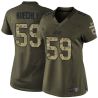 Cheap Luck Kuechly Panthers Women Jersey From China Olive Salute To Service #59