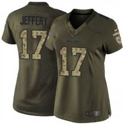 Cheap Alshon Jeffery Bears Women Jersey From China Olive Salute To Service #17