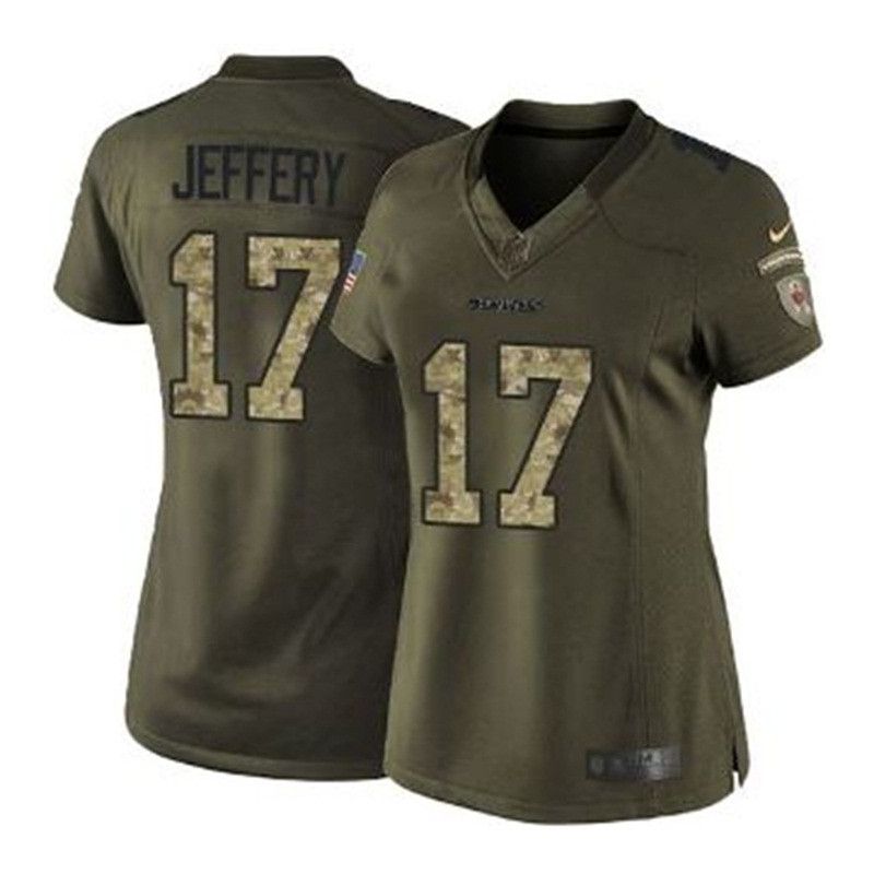 Cheap Alshon Jeffery Bears Women Jersey From China Olive Salute To Service #17