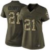 Cheap Ezekiel Elliott Cowboys Women Jersey From China Olive Salute To Service #21