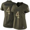 Cheap Dak Prescott Cowboys Women Jersey From China Olive Salute To Service #4