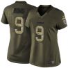 Cheap Tony Romo Cowboys Women Jersey From China Olive Salute To Service #9