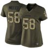 Cheap Von Miller Broncos Women Jersey From China Olive Salute To Service #58