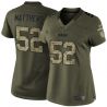 Cheap Clay Matthews Packers Women Jersey From China Olive Salute To Service #52