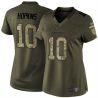 Cheap DeAndre Hopkins Texans Women Jersey From China Olive Salute To Service #10