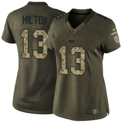 Cheap TY Hilton Colts Women Jersey From China Olive Salute To Service #13