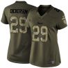 Cheap Eric Dickerson Rams Women Jersey From China Olive Salute To Service #29