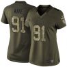 Cheap Cameron Wake Dolphins Women Jersey From China Olive Salute To Service #91