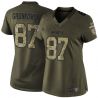 Cheap Rob Gronkowski Patriots Women Jersey From China Olive Salute To Service #87