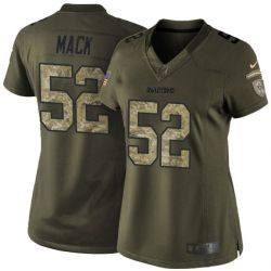 Cheap Khalil Mack Raiders Women Jersey From China Olive Salute To Service #52