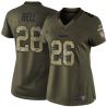 Cheap LeVeon Bell Steelers Women Jersey From China Olive Salute To Service #26