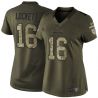 Cheap Tyler Lockett Seahawks Women Jersey From China Olive Salute To Service #16