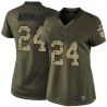 Cheap Josh Norman Redskins Women Jersey From China Olive Salute To Service #24