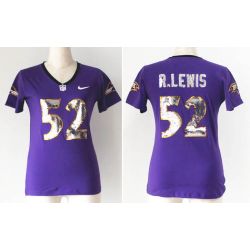 Cheap Ray Lewis Ravens Women Jersey From China Purple Sequin Fashion #52