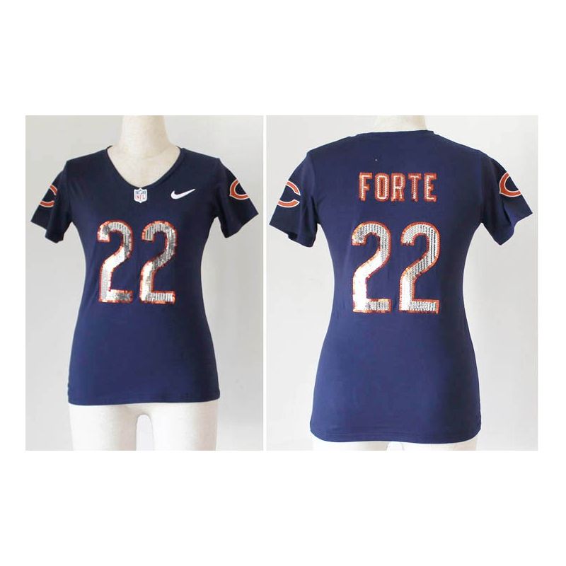 Cheap Matt Forte Bears Women Jersey From China Blue Sequin Fashion #22