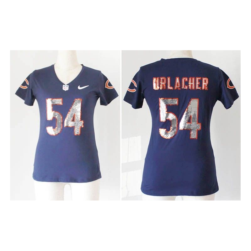 Cheap Brian Urlacher Bears Women Jersey From China Blue Sequin Fashion #54