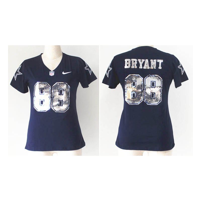 Cheap Dez Bryant Cowboys Women Jersey From China Blue Sequin Fashion #88