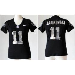 Cheap Sebastian Janikowski Raiders Women Jersey From China Black Sequin Fashion #11