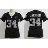 Cheap Bo Jackson Raiders Women Jersey From China Black Sequin Fashion #34