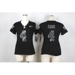 Cheap Derek Carr Women Jersey From China Raiders Sequin Fashion #4