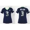 Cheap Russell Wilson Seahawks Blue Women Jersey From China I Sequin Fashion #3