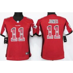 Cheap Julio Jones Falcons Women Jersey From China Red Strobe #11