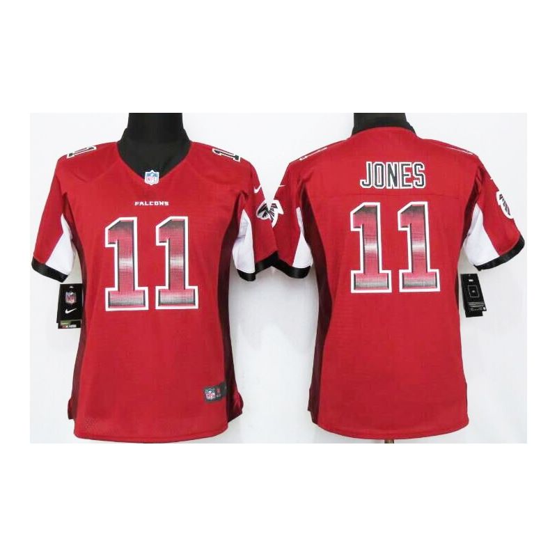 Cheap Julio Jones Falcons Women Jersey From China Red Strobe #11