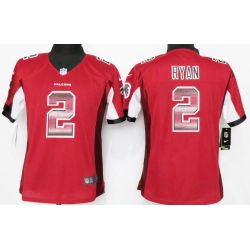 Cheap Matt Ryan Falcons Women Jersey From China Red Strobe #2