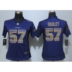 Cheap CJ Mosley Ravens Women Jersey From China Purple Strobe #57