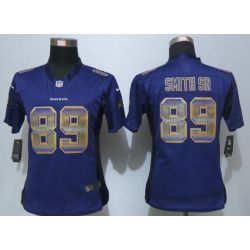 Cheap Steve Smith SR Ravens Women Jersey From China Purple Strobe #89
