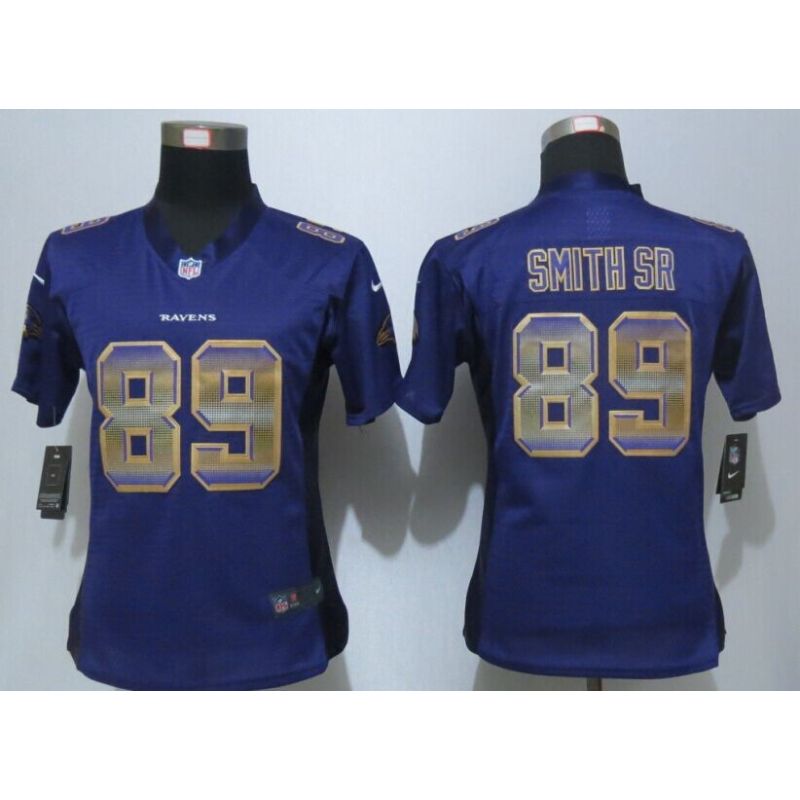 Cheap Steve Smith SR Ravens Women Jersey From China Purple Strobe #89
