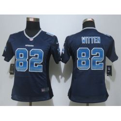 Cheap Jason Witten Cowboys Women Jersey From China Blue Strobe #82