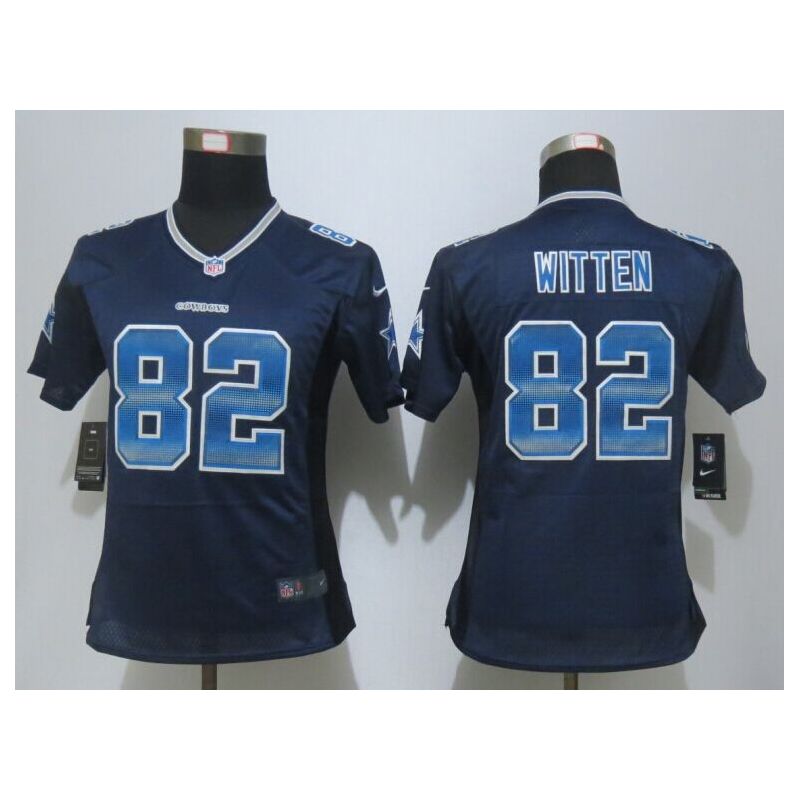 Cheap Jason Witten Cowboys Women Jersey From China Blue Strobe #82