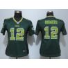 Cheap Aaron Rodgers Packers Women Jersey From China Green Strobe #12