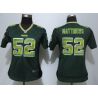 Cheap Clay Matthews Packers Women Jersey From China Green Strobe #52