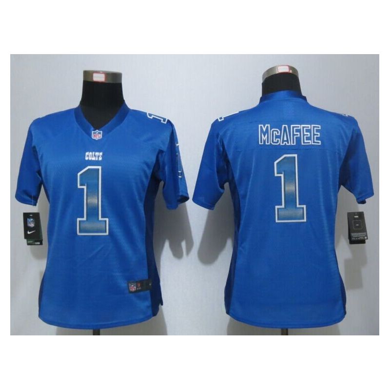 Cheap Pat Mcafee Colts Women Jersey From China Blue Strobe #1