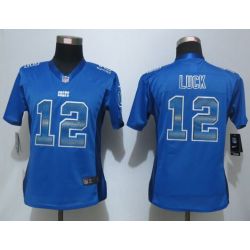 Cheap Andrew Luck Colts Women Jersey From China Blue Strobe #12