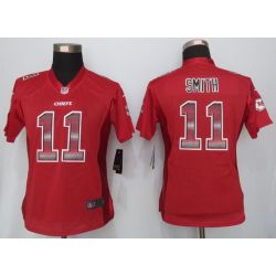 Cheap Alex Smith Chiefs Women Jersey From China Red Strobe #11