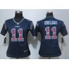 Cheap Julian Edelman Patriots Women Jersey From China Blue Strobe #11