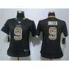 Cheap Drew Brees Saints Women Jersey From China Black Strobe #9