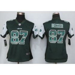 Cheap Eric Decker Jets Women Jersey From China Green Strobe #87