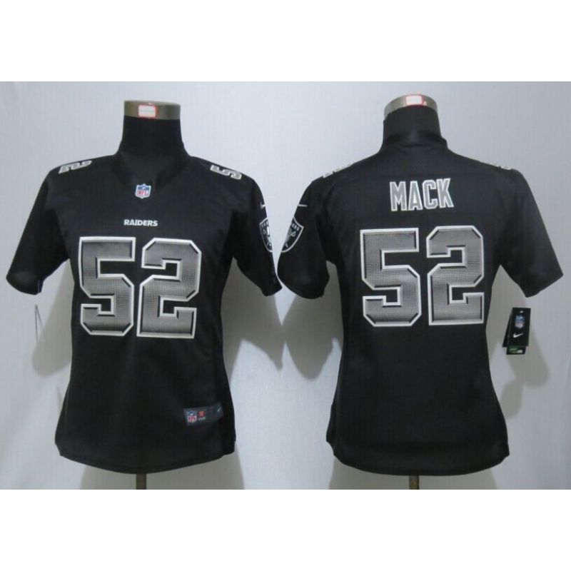 Cheap Khalil Mack Raiders Women Jersey From China Black Strobe #52