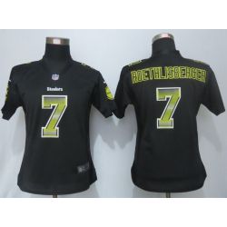 Cheap Ben Roethlisberger Steelers Women Jersey From China Black Strobe #7