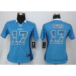 Cheap Philip Rivers Chargers Women Jersey From China Light-Blue Strobe #17