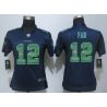 Cheap 12th Fan Seahawks Women Jersey From China Blue Strobe #12