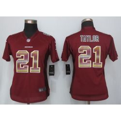 Cheap Sean Taylor Redskins Women Jersey From China Red Strobe #21