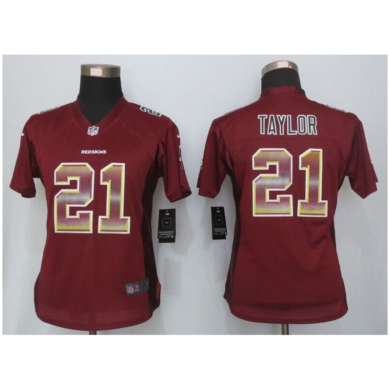 Cheap Sean Taylor Redskins Women Jersey From China Red Strobe #21