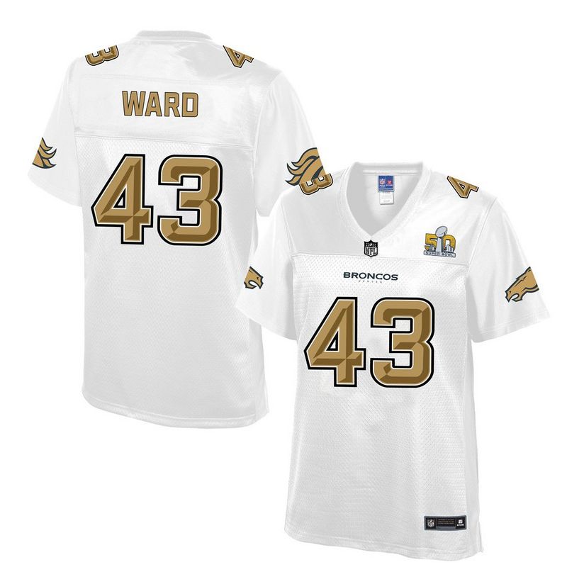 Cheap TJ Ward Broncos Women Jersey From China White Super Bowl 50 Fashion #43