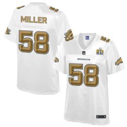Cheap Von Miller Broncos Women Jersey From China White Super Bowl 50 Fashion #58